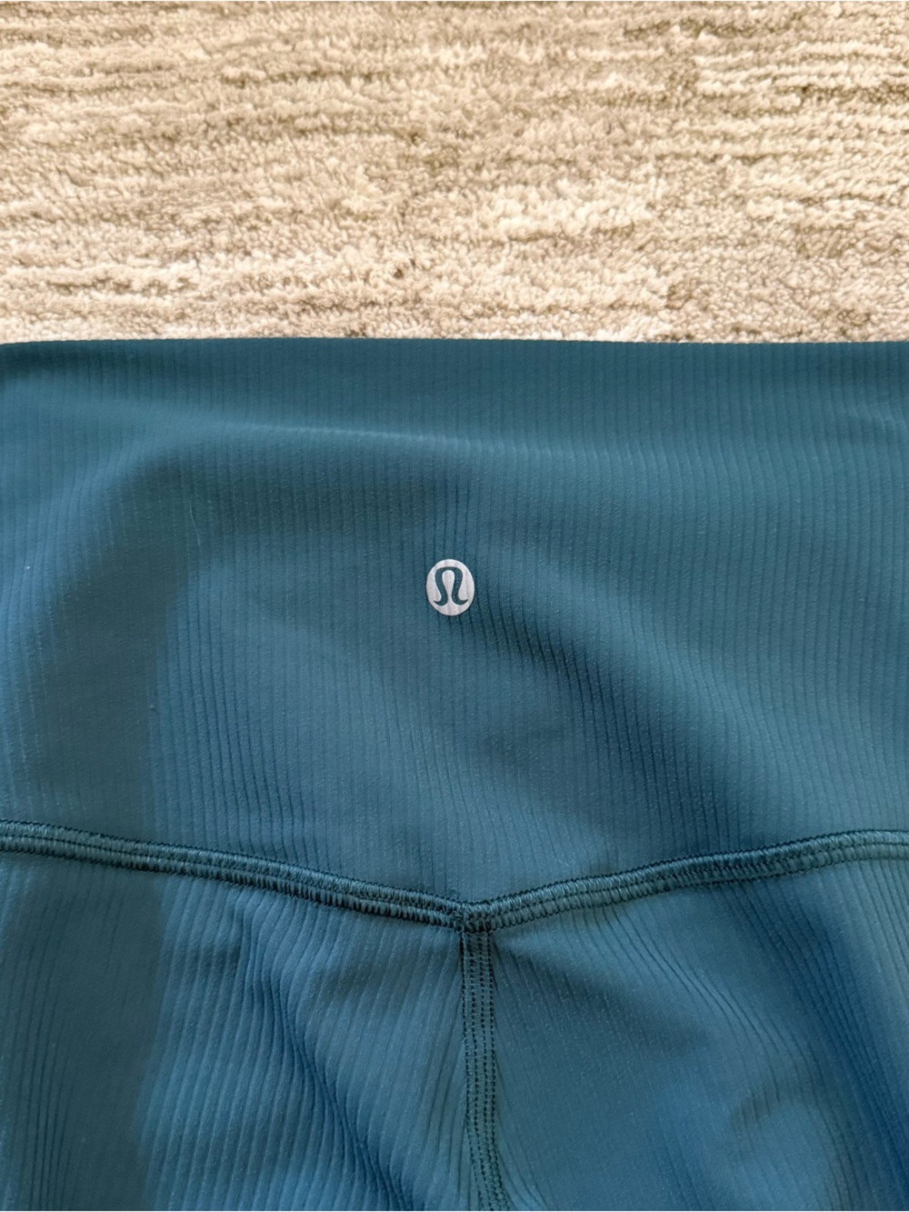 lululemon athletica Teal Ribbed High-Rise Leggings